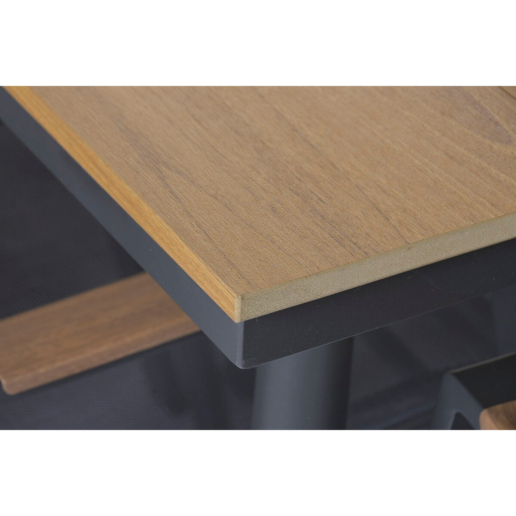 Ensemble Table + 6 Chaises Home ESPRIT Marron Gris foncé 150 X 90 X 73 CM
