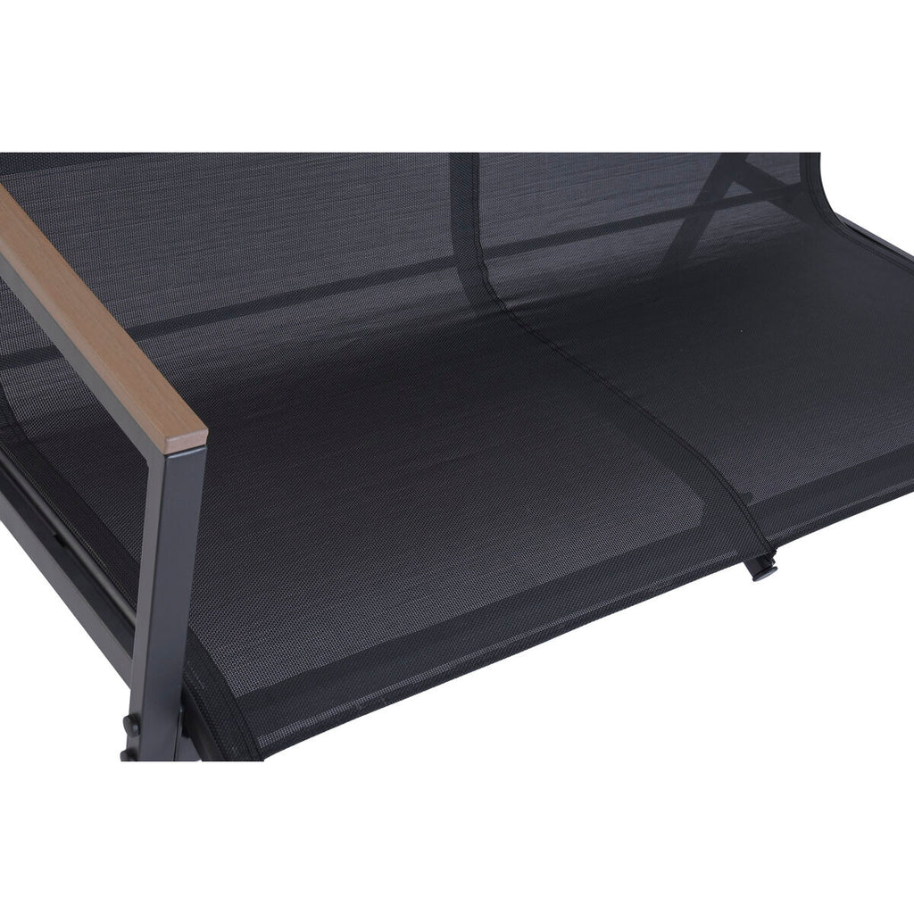 Canapé de jardin Home ESPRIT Noir Gris foncé 119 X 70 X 64 CM