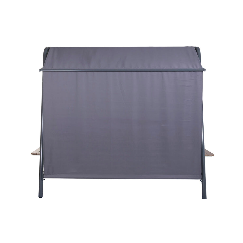 Banc Home ESPRIT Marron Gris foncé Acier Polywood 215 X 120 X 180 CM