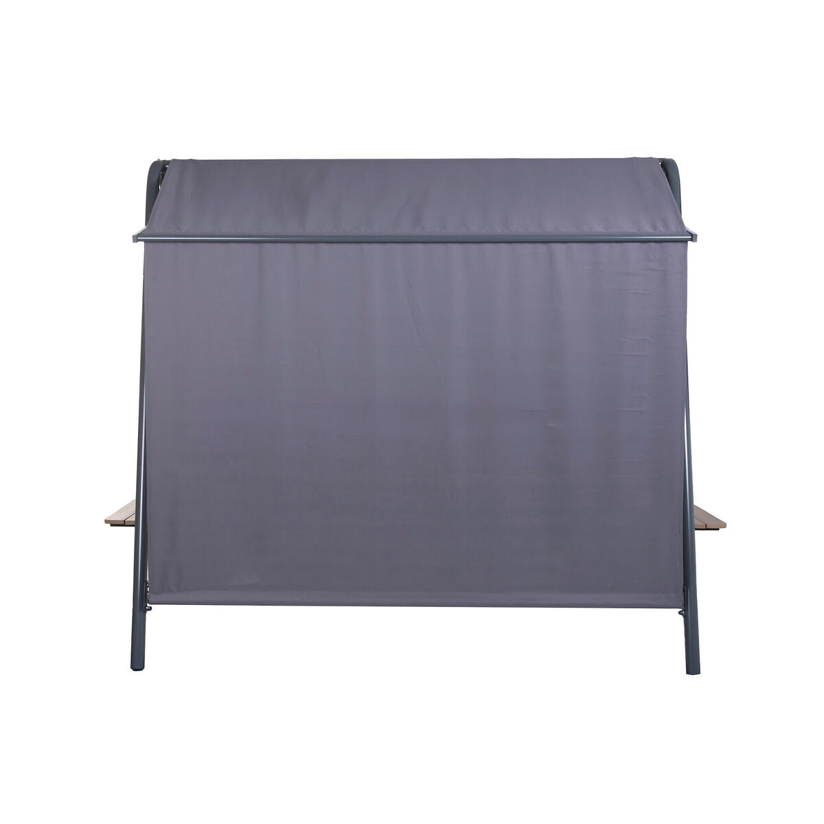 Banc Home ESPRIT Marron Gris foncé Acier Polywood 215 X 120 X 180 CM