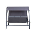 Banc Home ESPRIT Marron Gris foncé Acier Polywood 215 X 120 X 180 CM