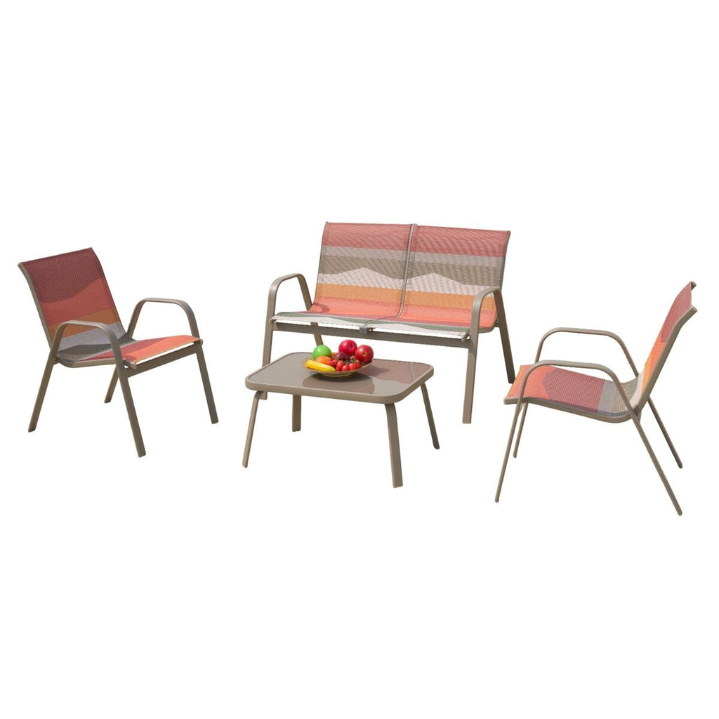 Canapé de jardin Home ESPRIT Vert Multicouleur 112 X 71 X 85 CM