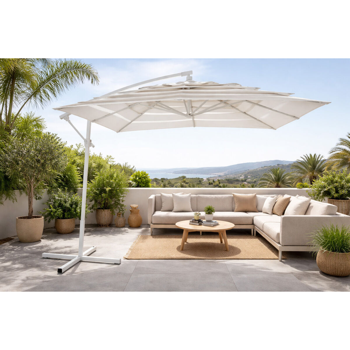 Parapluie Home ESPRIT Blanc 250 X 250 X 250 CM