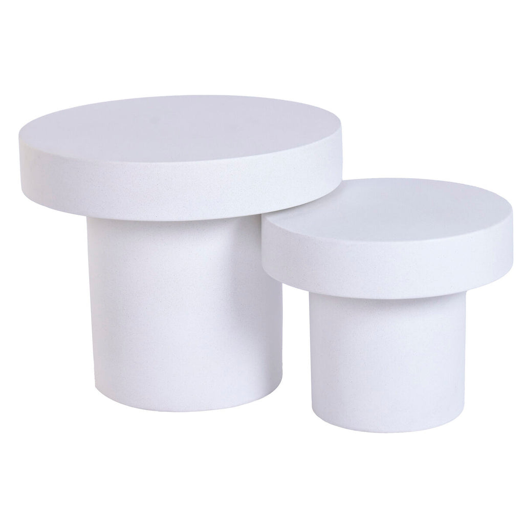 Jeu de 2 tables Home ESPRIT Blanc 60 x 60 x 50 cm (2 Unités)