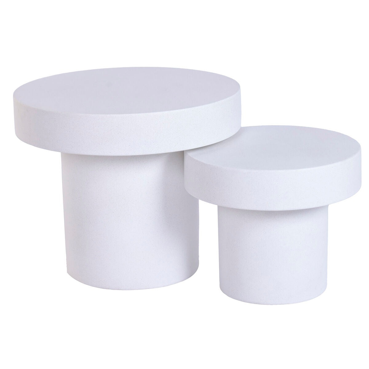 Jeu de 2 tables Home ESPRIT Blanc 60 x 60 x 50 cm (2 Unités)
