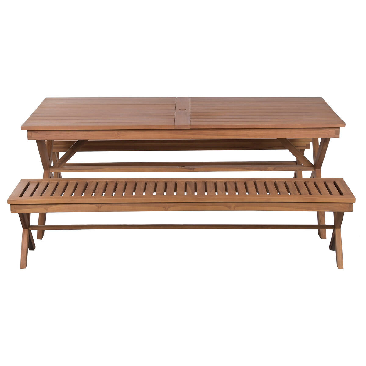 Table de Salle à Manger Home ESPRIT Marron Teck 200 x 100 x 78 cm