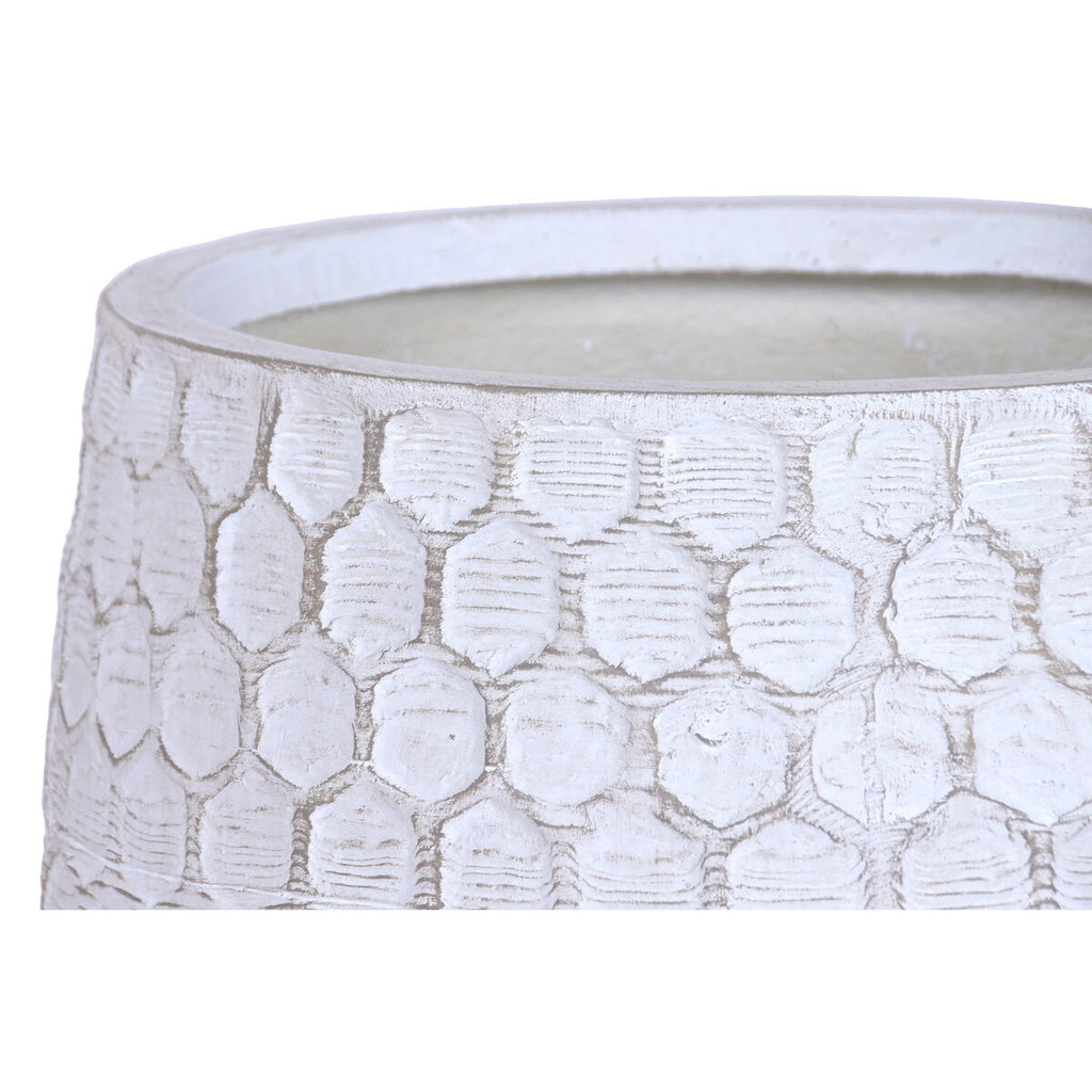 Set de pots de fleurs Home ESPRIT Gris Fibre Magnésium 50 x 50 x 54 cm (4 Unités)