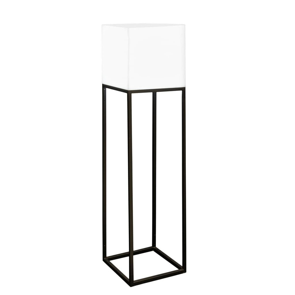 Lampadaire Block Blanc Gris E27 38 x 38 x 155 cm