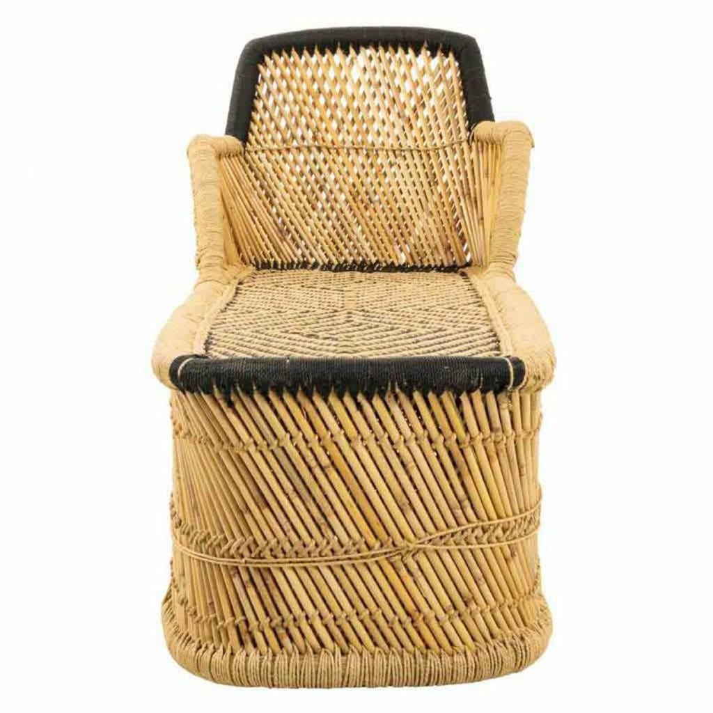 Chaise longue Alexandra House Living Noir Naturel 48 x 78 x 110 cm