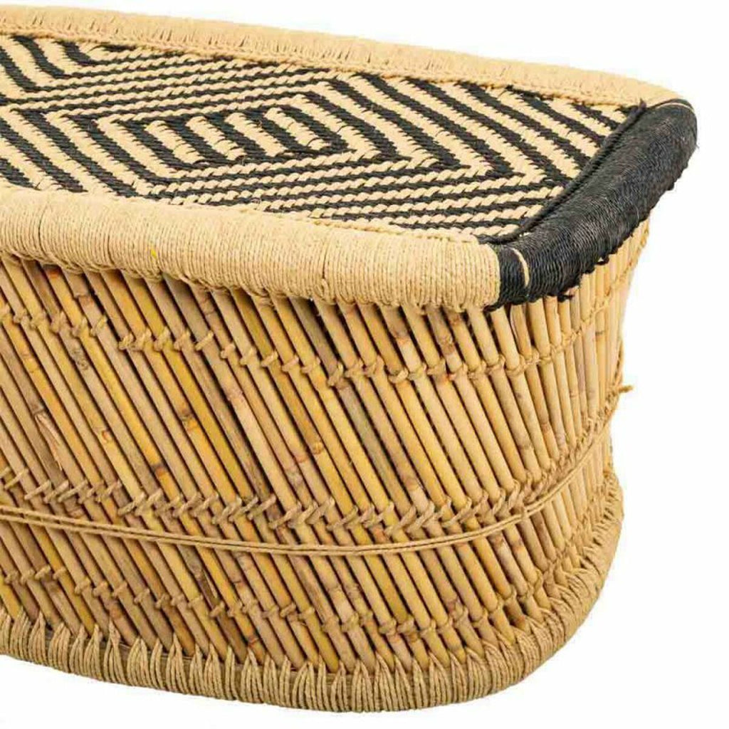Chaise longue Alexandra House Living Noir Naturel 48 x 78 x 110 cm