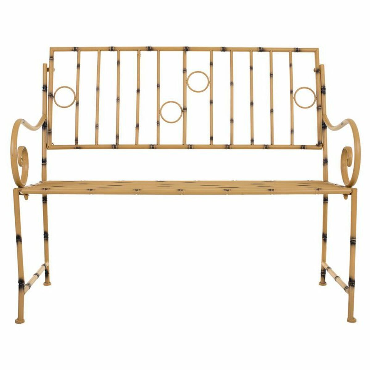 Banc Alexandra House Living Jaune Métal 50 x 92 x 126 cm