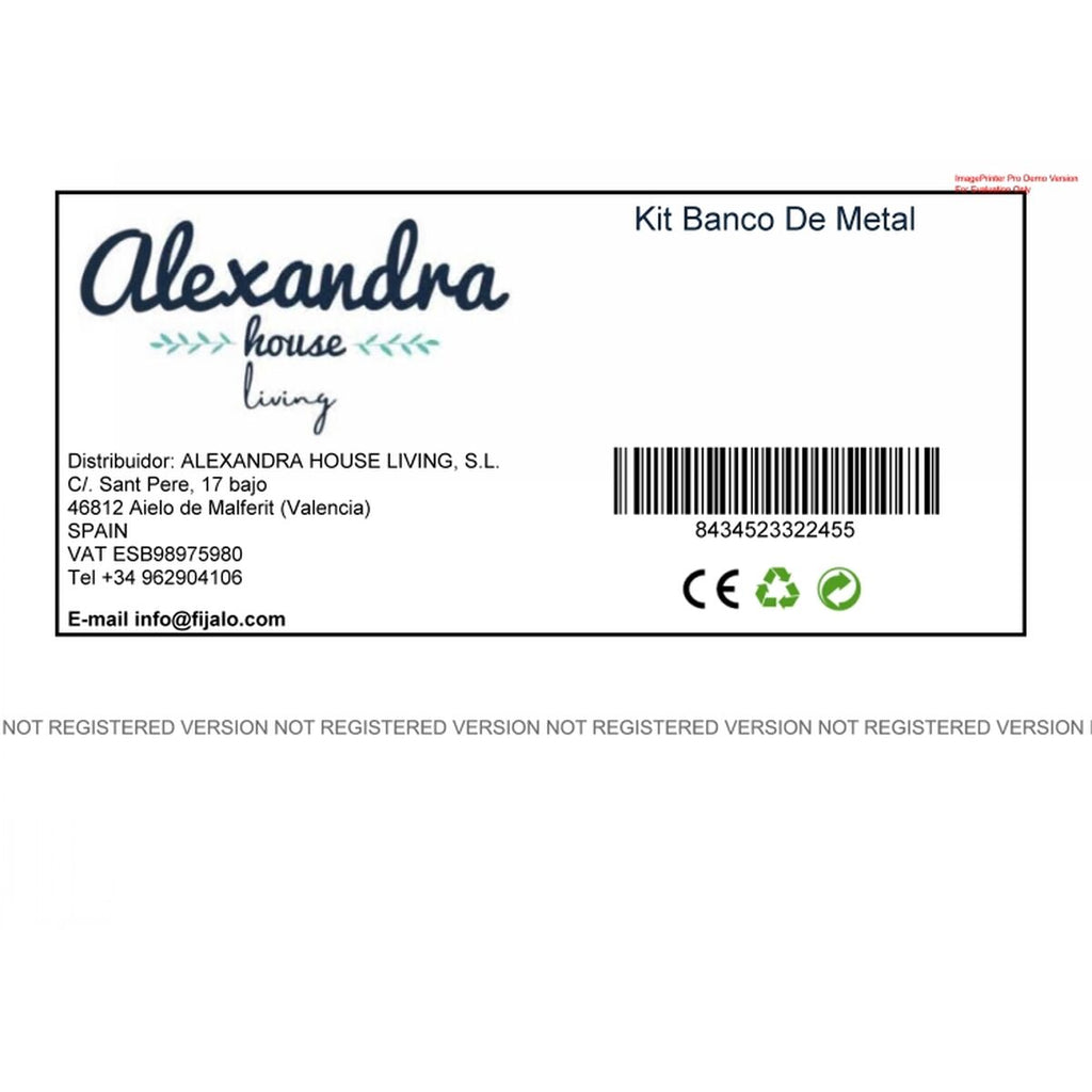Banc Alexandra House Living Gris Fer 53 x 91 x 153 cm