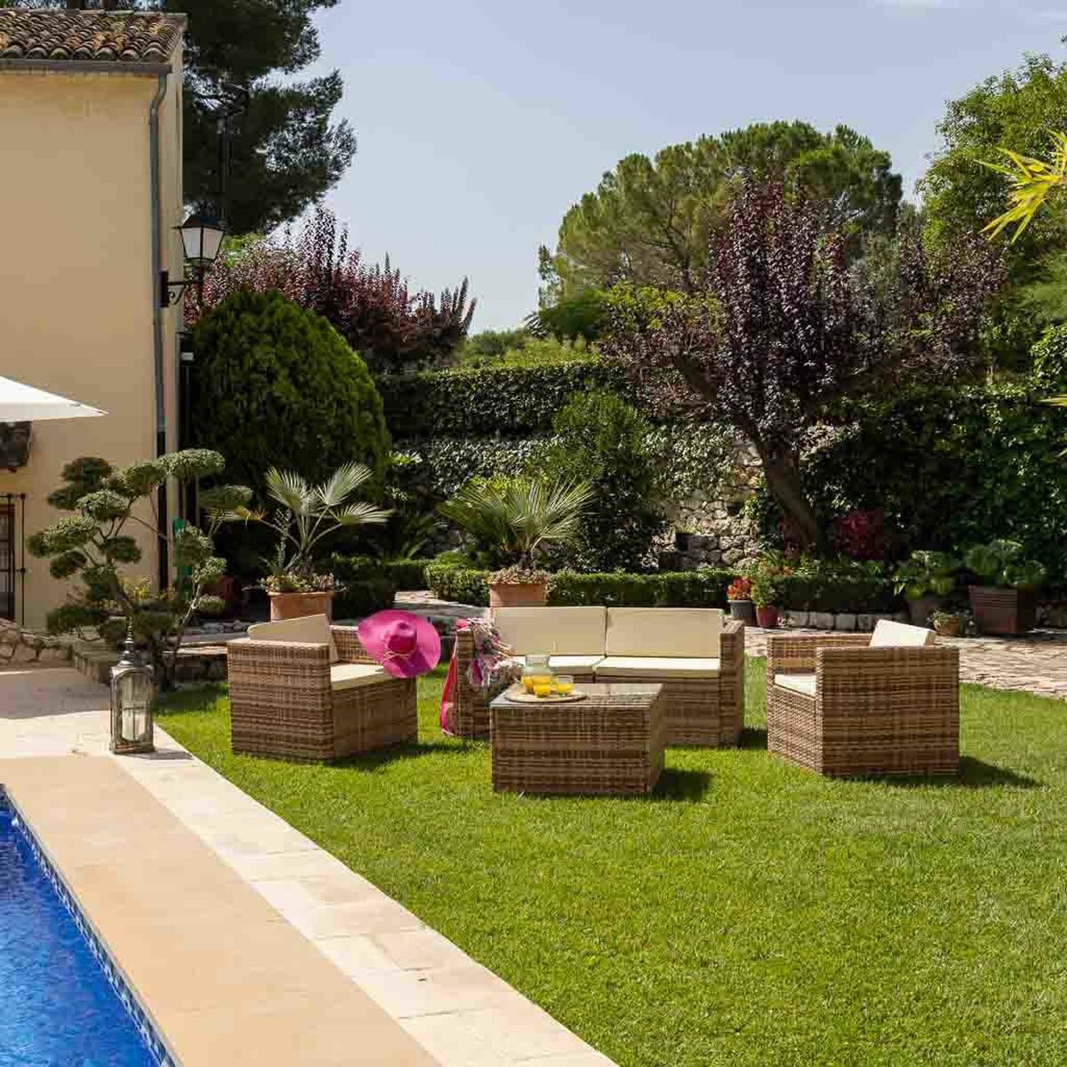 Meubles de jardin Alexandra House Living Marron Naturel 65 x 45 x 75 cm 4 Pièces