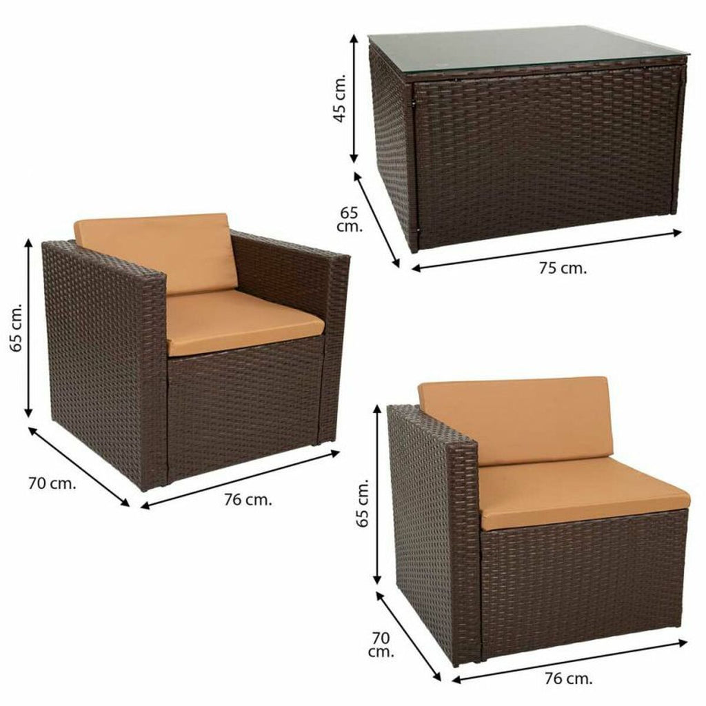 Meubles de jardin Alexandra House Living Marron 65 x 45 x 75 cm 4 Pièces