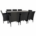 Meubles de jardin Alexandra House Living Noir 61 x 85 x 58 cm 9 Pièces