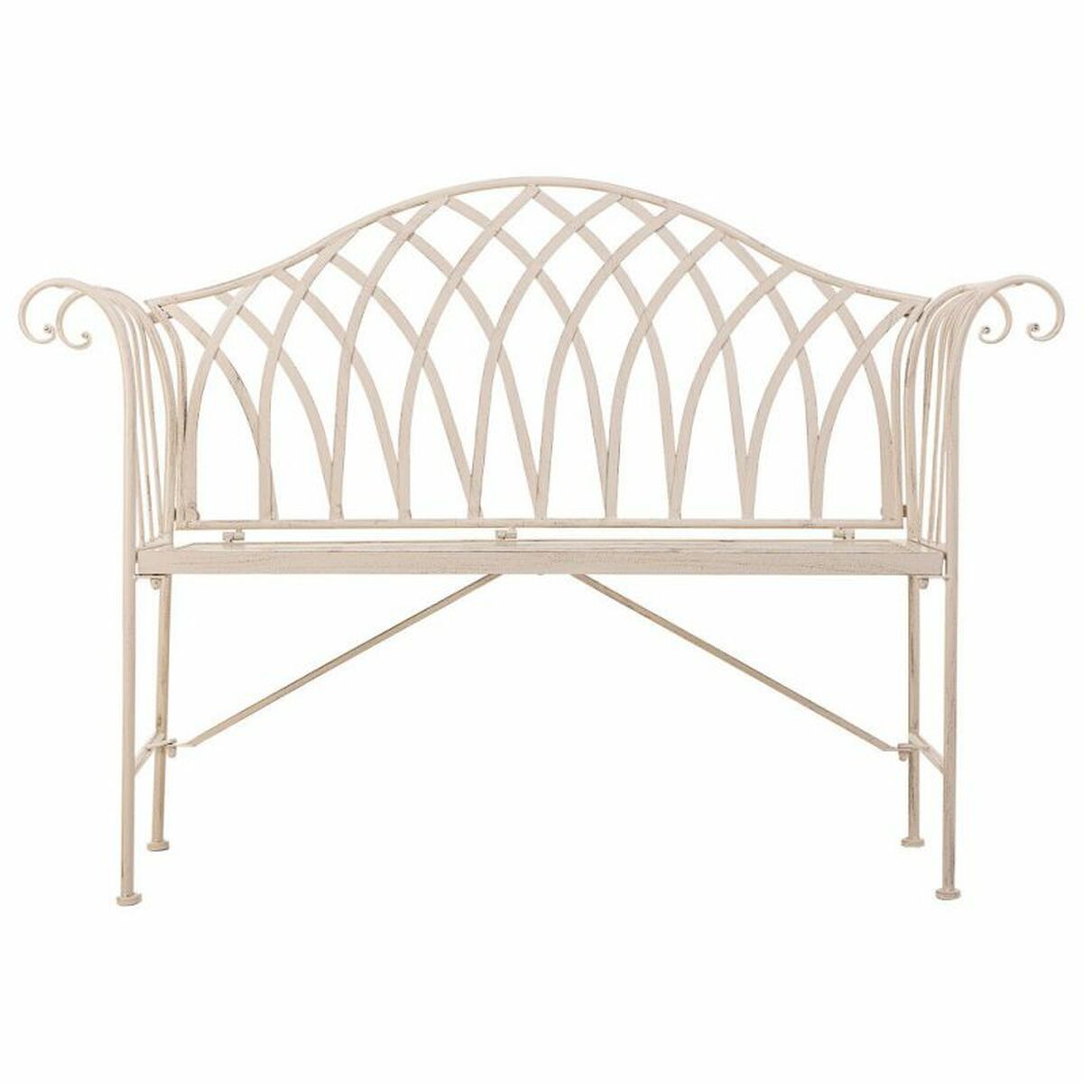Banc Alexandra House Living Blanc Fer 50 x 88 x 110 cm