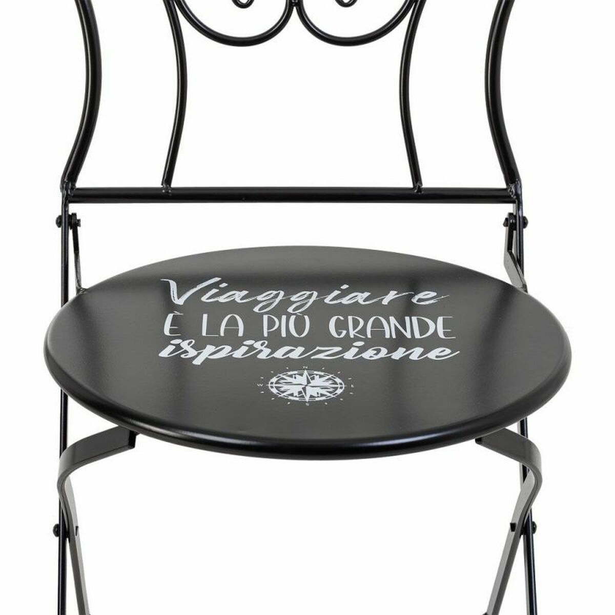 Ensemble Table + 2 Chaises Alexandra House Living Noir 60 x 75 x 60 cm