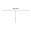 "Marbueno Parasol Acier 8 Baleines D270 cm Polyester Blanc Jardin, Piscine et Terrasse 10187"