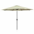 Marbueno Parasol Acier 8 Baleines D270 cm Polyester Beige Jardin, Piscine 10483