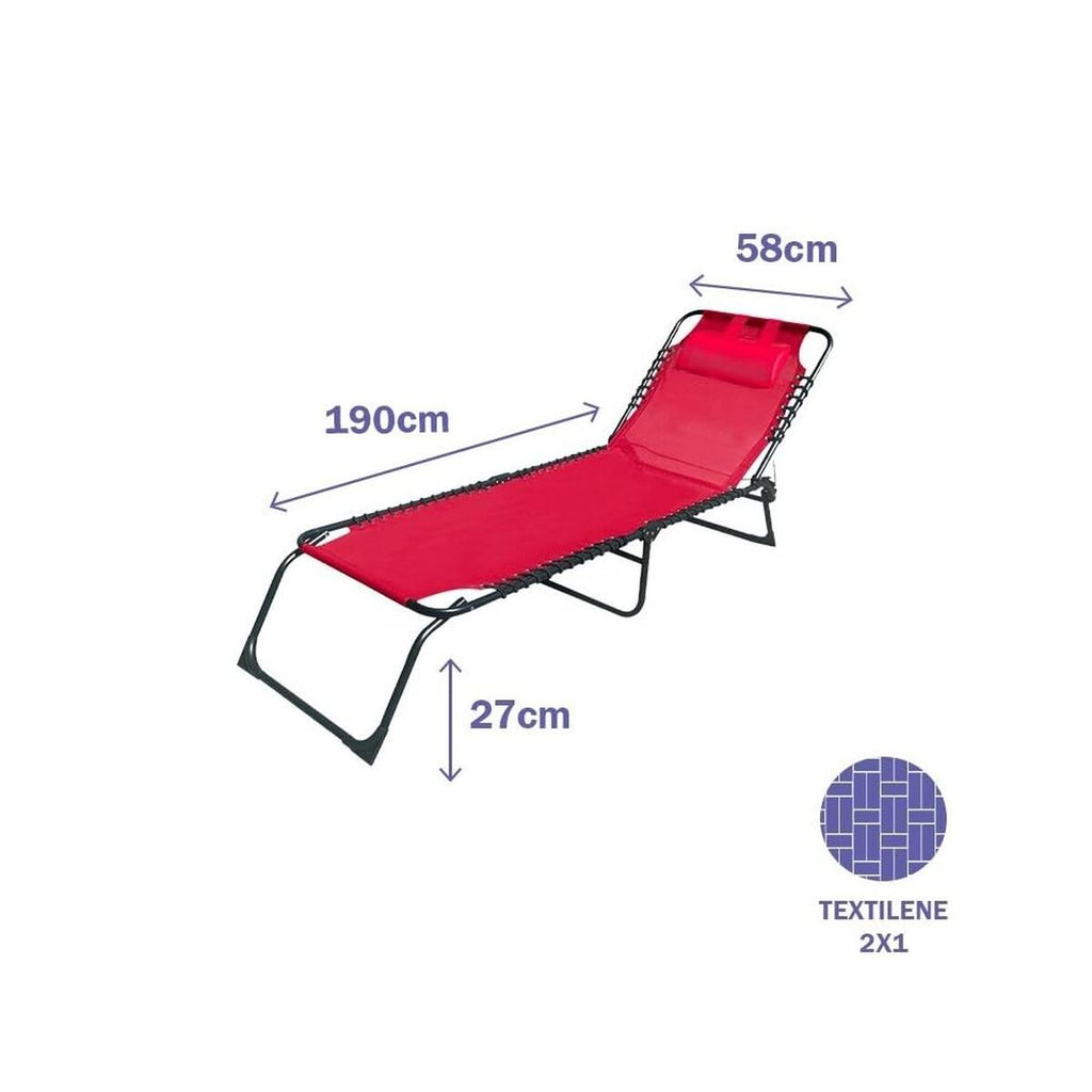 Chaise longue Marbueno Rouge 190 x 27 x 58 cm