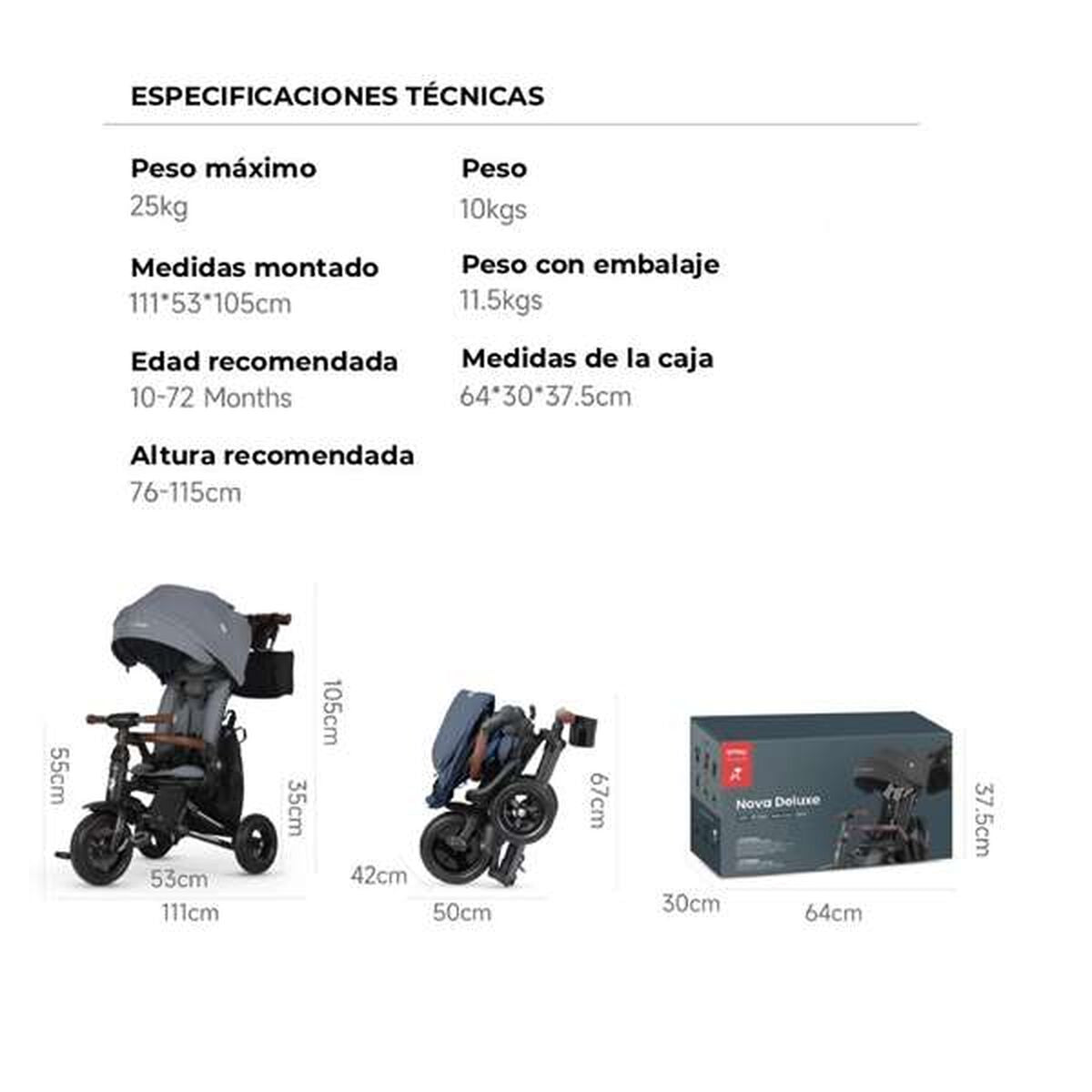 Tricycle Ociotrends Gris