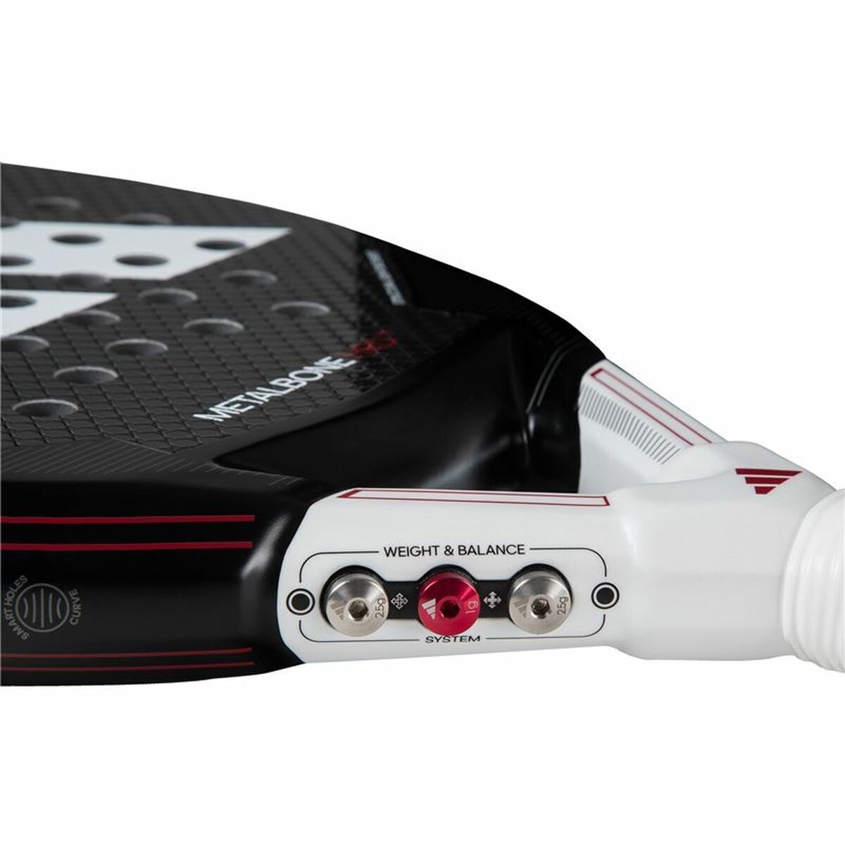 Raquette de Padel Adidas Metalbone HRD+ 2024/ Negra y Blanca (Ale Galan) Noir