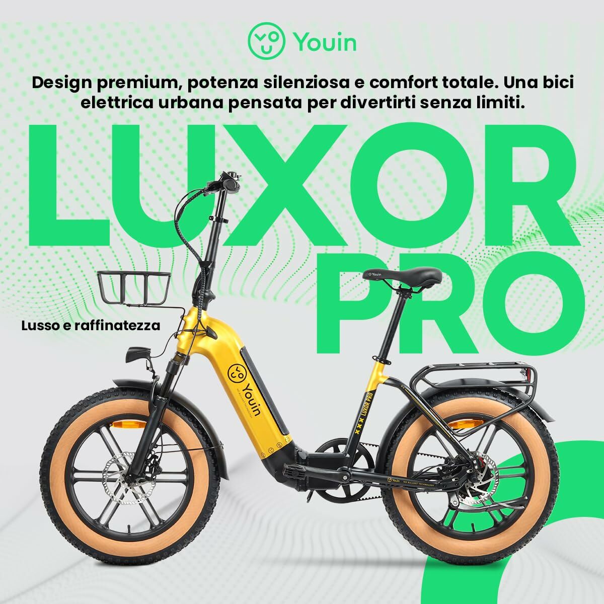 Vélo Électrique Youin BK1750 LUXOR II PRO A/N Jaune 250 W