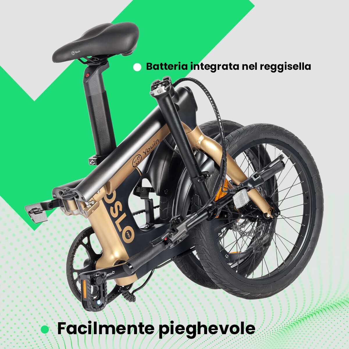 Vélo Électrique Youin BK1950 OSLO PRO Noir Doré