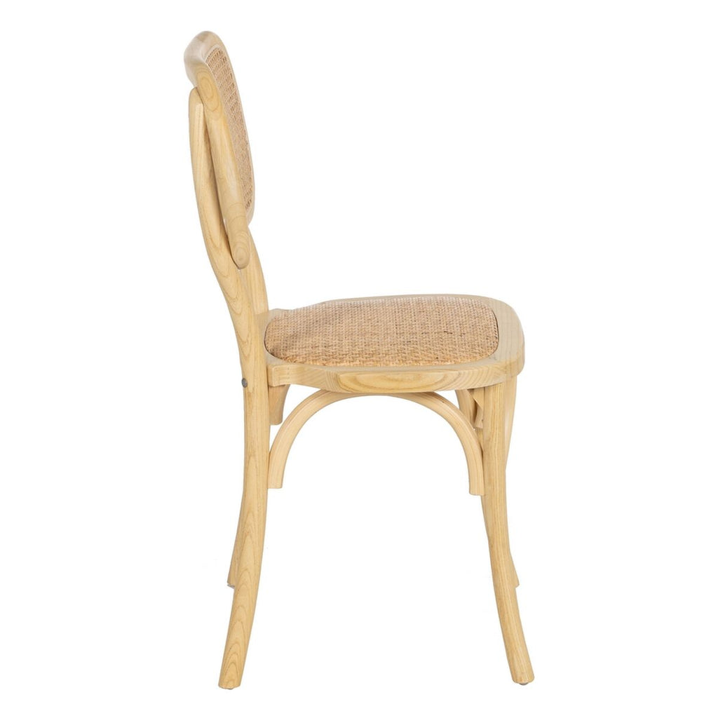 Chaise de Salle à Manger Naturel Rotin Bois 45 x 41 x 88 cm