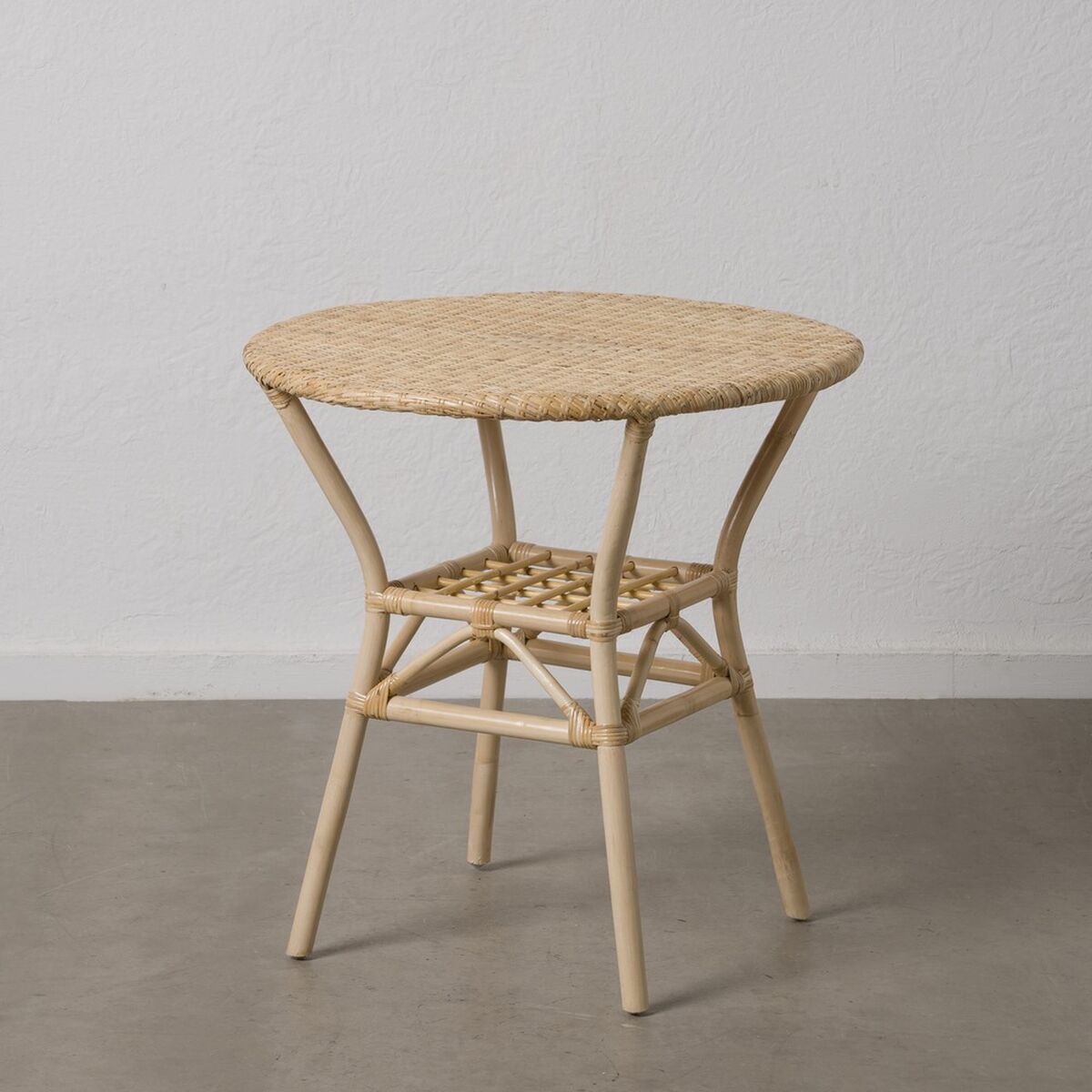 Table de Salle à Manger Naturel Rotin 75 x 75 x 76 cm