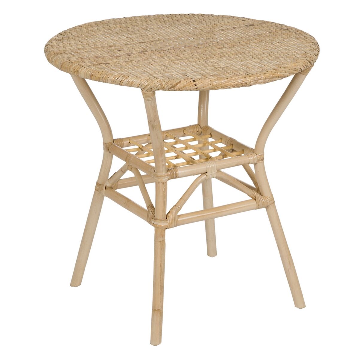 Table de Salle à Manger Naturel Rotin 75 x 75 x 76 cm