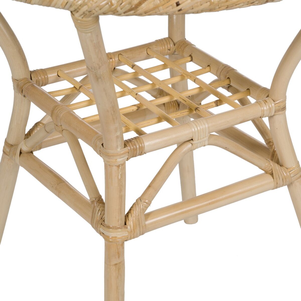 Table de Salle à Manger Naturel Rotin 75 x 75 x 76 cm