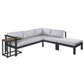 Canapé de jardin Agnes Graphite 224 x 224 x 65,5 cm Coin