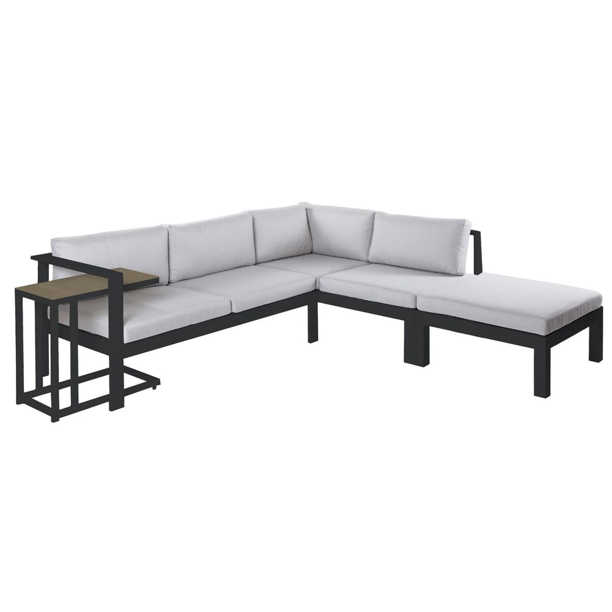 Canapé de jardin Agnes Graphite 224 x 224 x 65,5 cm Coin
