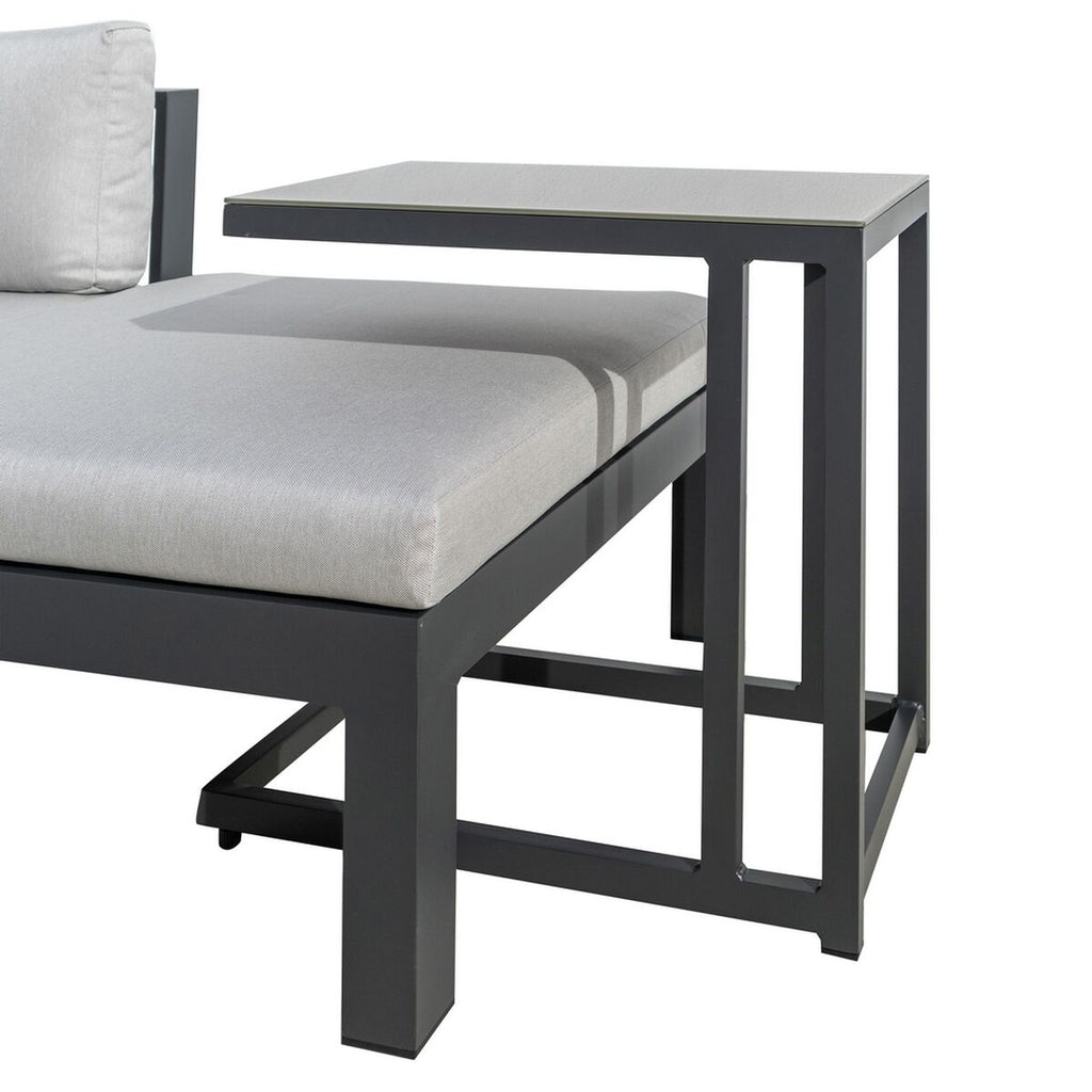 Canapé de jardin Agnes Graphite 224 x 224 x 65,5 cm Coin