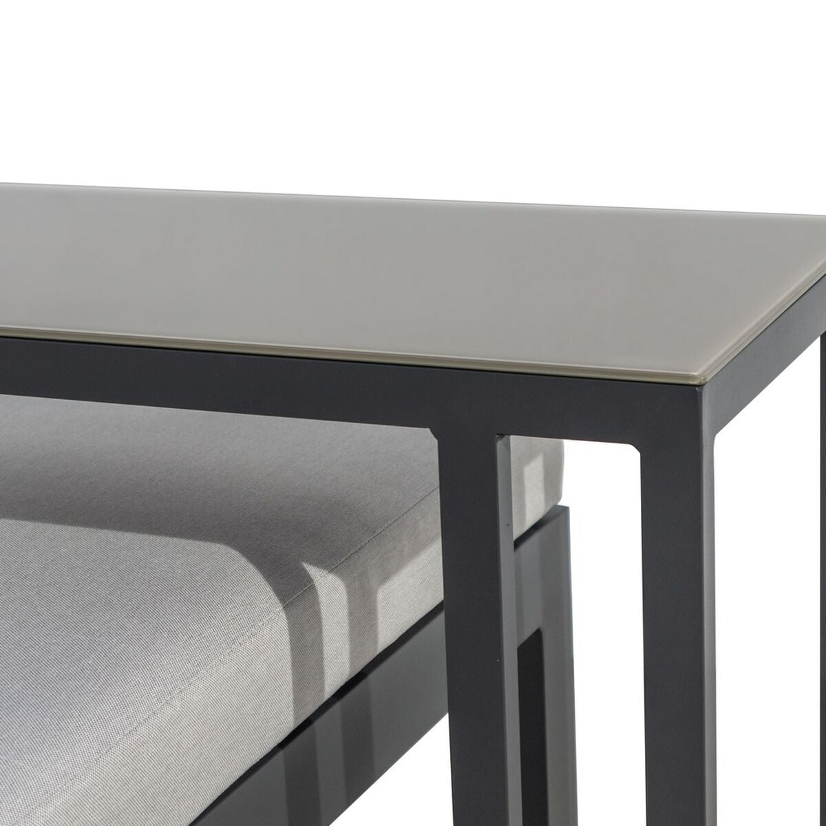 Canapé de jardin Agnes Graphite 224 x 224 x 65,5 cm Coin