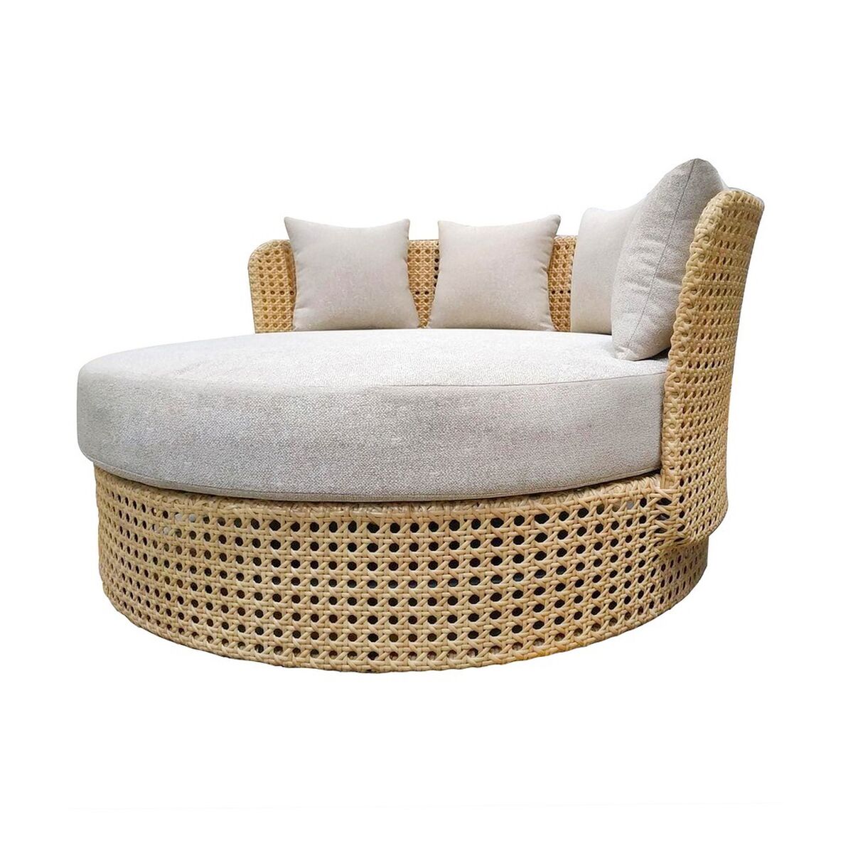 Lit de jardin Niva Blanc Marron 133 x 126 x 70 cm