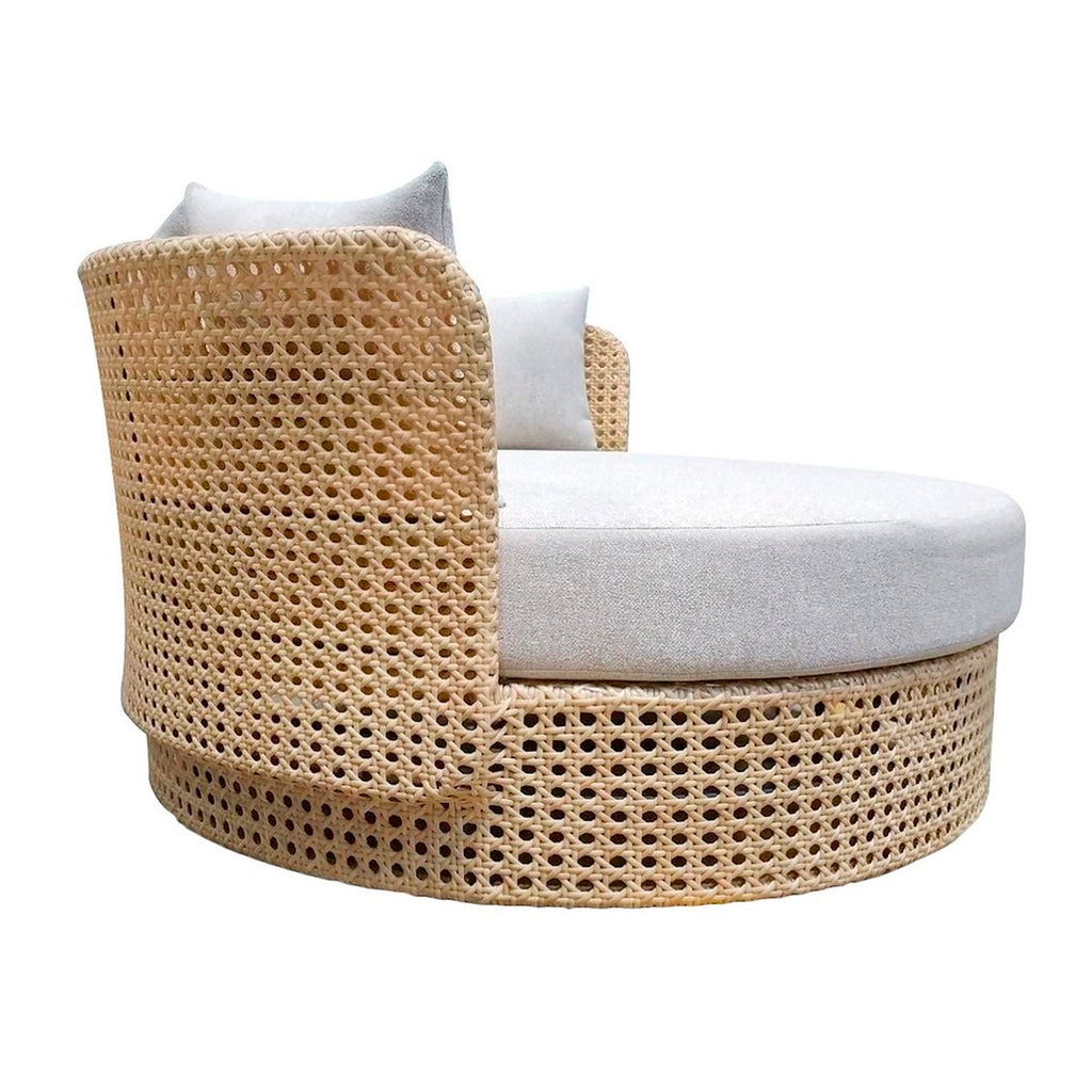 Lit de jardin Niva Blanc Marron 133 x 126 x 70 cm