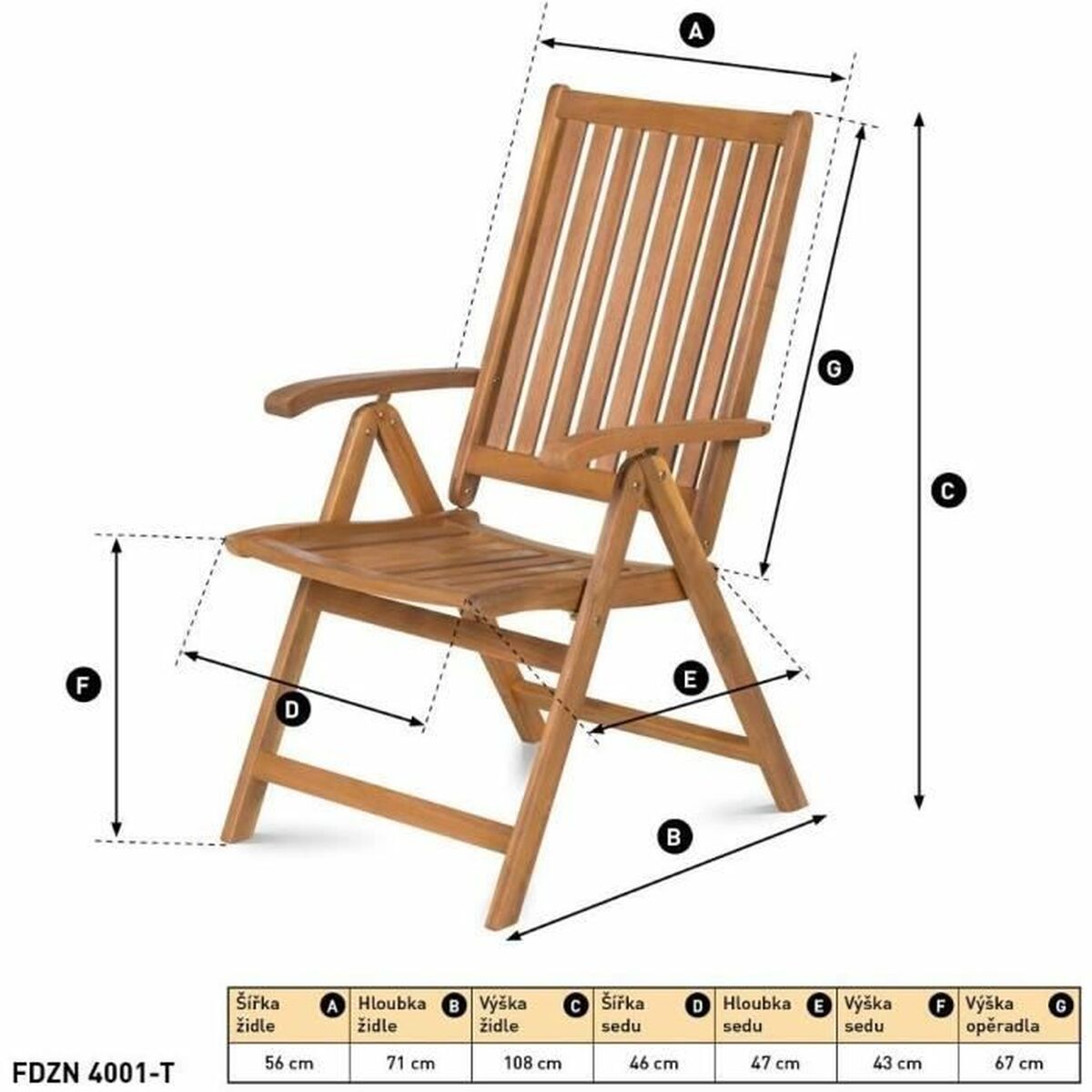 Chaise de jardin Fieldmann FDZN 4001-T