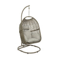 Fauteuil de jardin suspendu osier Marron 95 x 195 cm