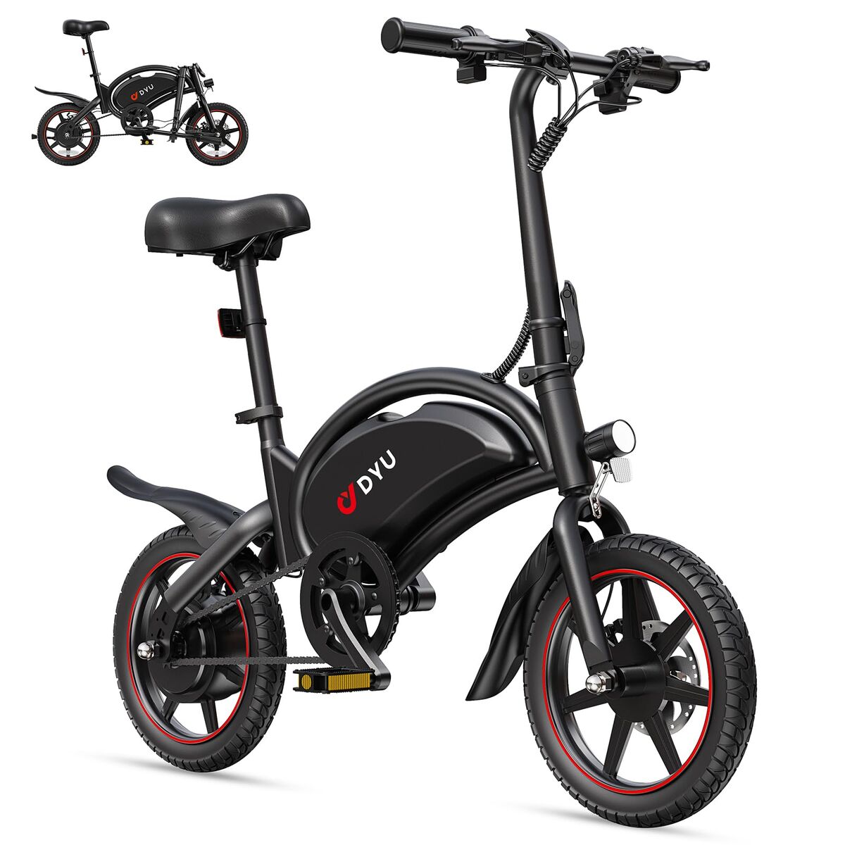 Vélo Électrique DYU DYU-D3S-001 Noir 250 W 10 Ah 14"