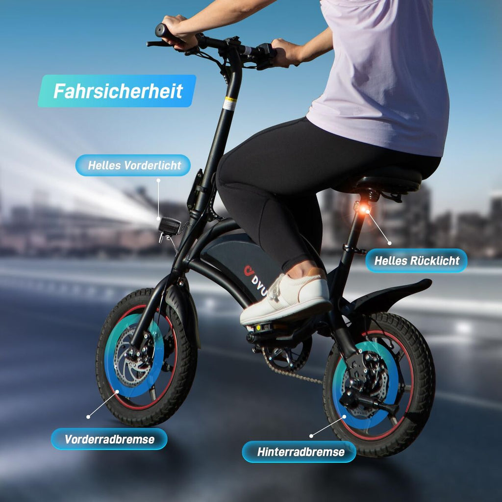 Vélo Électrique DYU DYU-D3S-001 Noir 250 W 10 Ah 14"