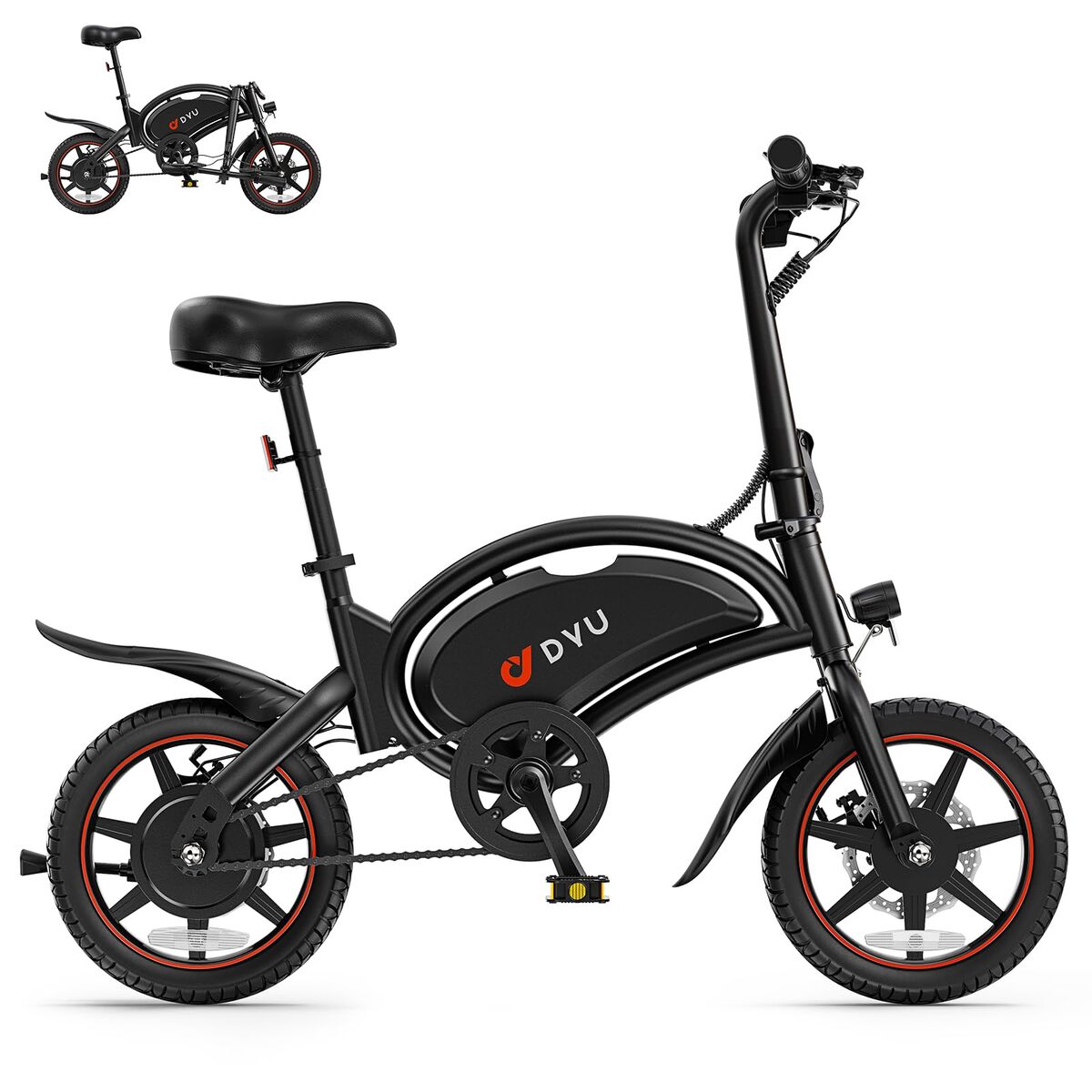 Vélo Électrique DYU DYU-D3S-001 Noir 250 W 10 Ah 14"