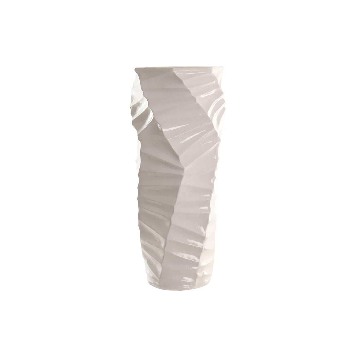Cache-pot Home ESPRIT Blanc Fibre Moderne