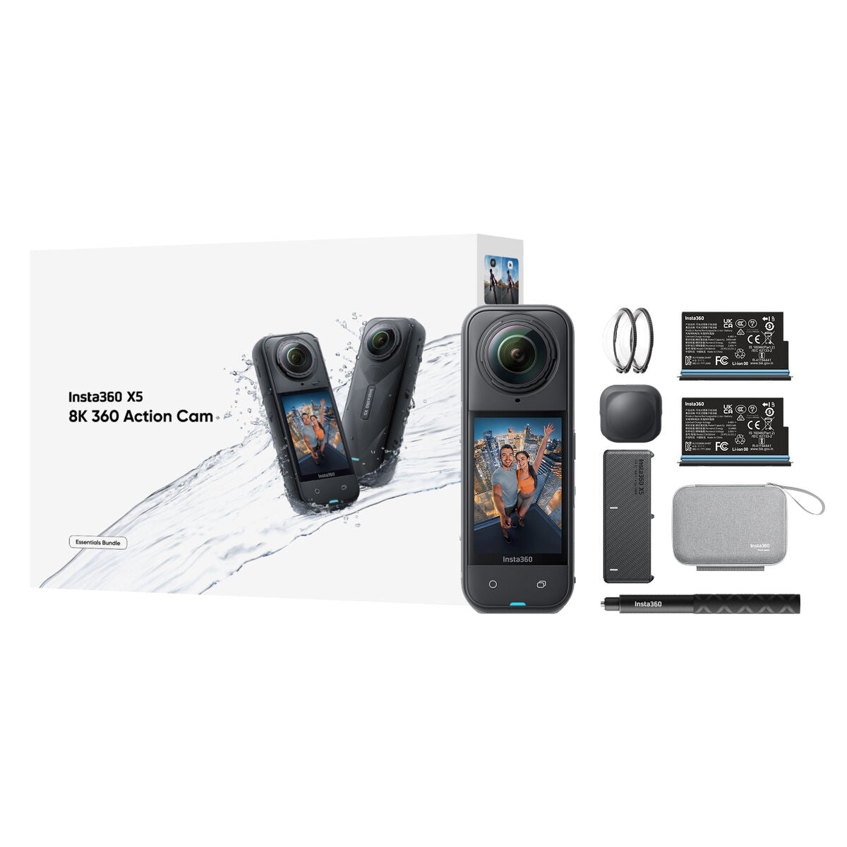 Caméra Sportive avec Accessoires Insta360 X5 Bundle Noir