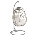 Chaise de jardin Home ESPRIT Crème Gris clair 93 X 70 X 122 CM