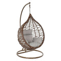 Fauteuil de jardin suspendu DKD Home Decor Marron Gris Multicouleur Brun foncé Aluminium rotin synthétique 100 x 78 x 120 cm 100