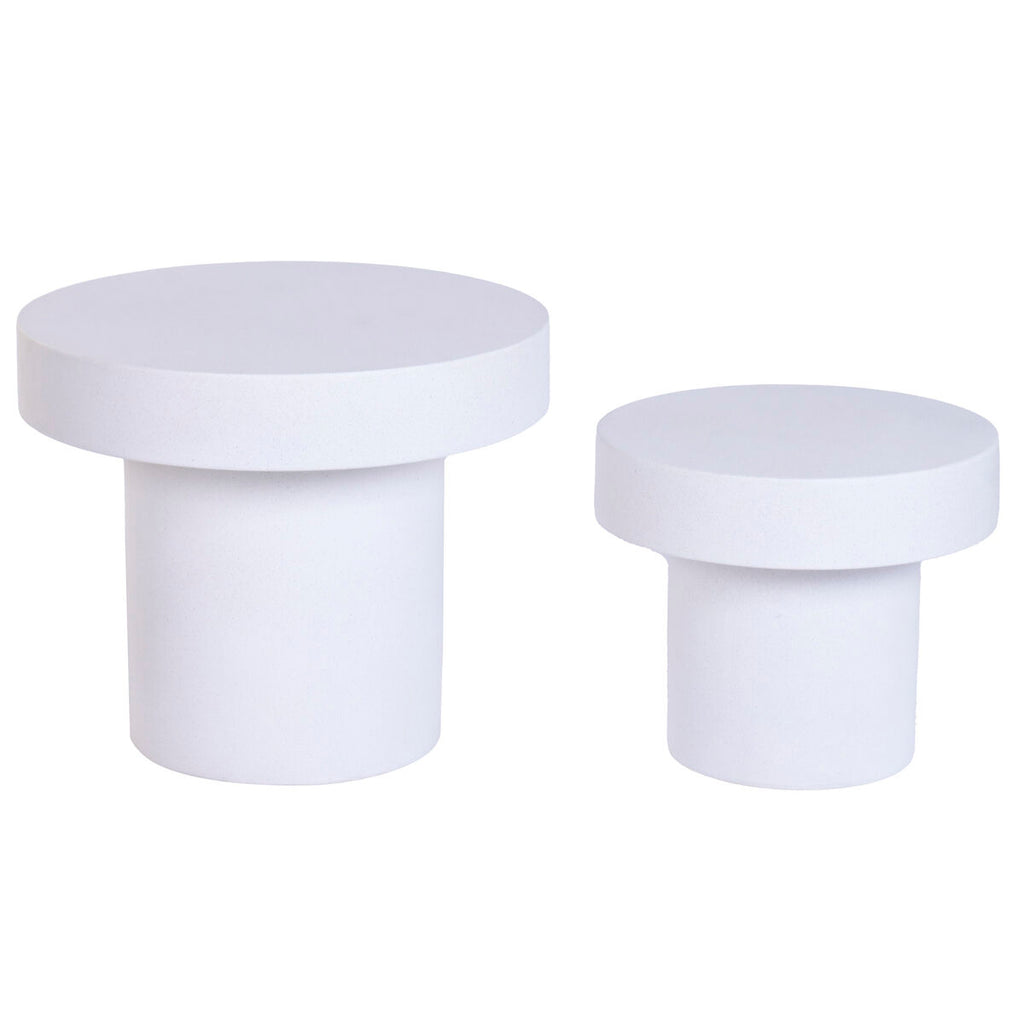 Jeu de 2 tables Home ESPRIT Blanc 60 x 60 x 50 cm (2 Unités)