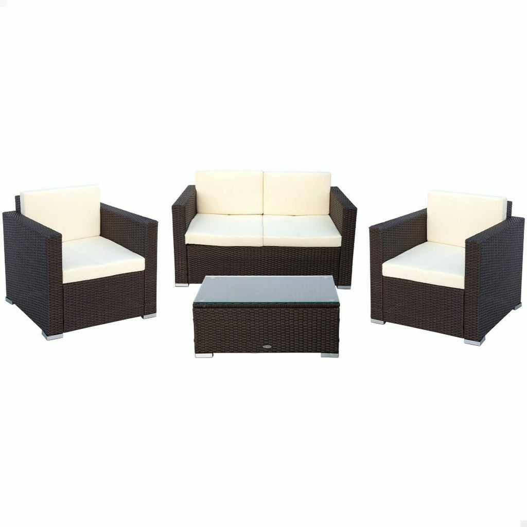 Meubles de jardin Aktive Noir Crème 128 x 72 cm