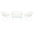 Meubles de jardin DKD Home Decor Blanc 124 x 74 x 84 cm (4 Pièces)